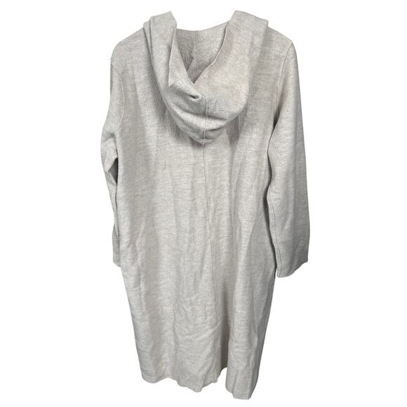 Eileen Fisher NWT 100% Wool Hooded The System Sweater Size Large - Picture 2 of 8